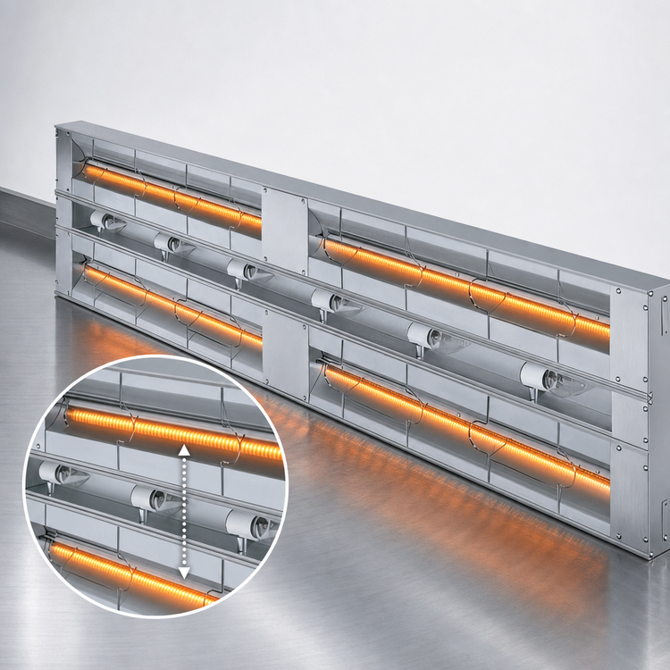 Product image #4 for Hatco Glo-Ray 72-Inch Double Lighted Infrared Strip Heater