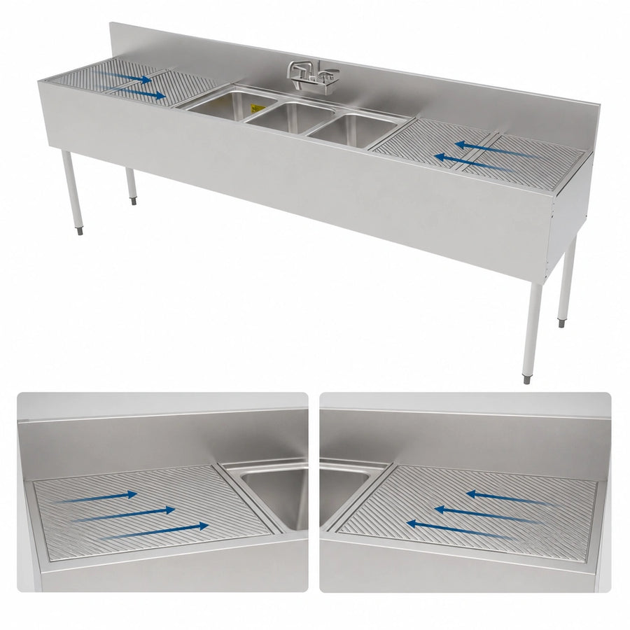 Dual Pitched Drainboards