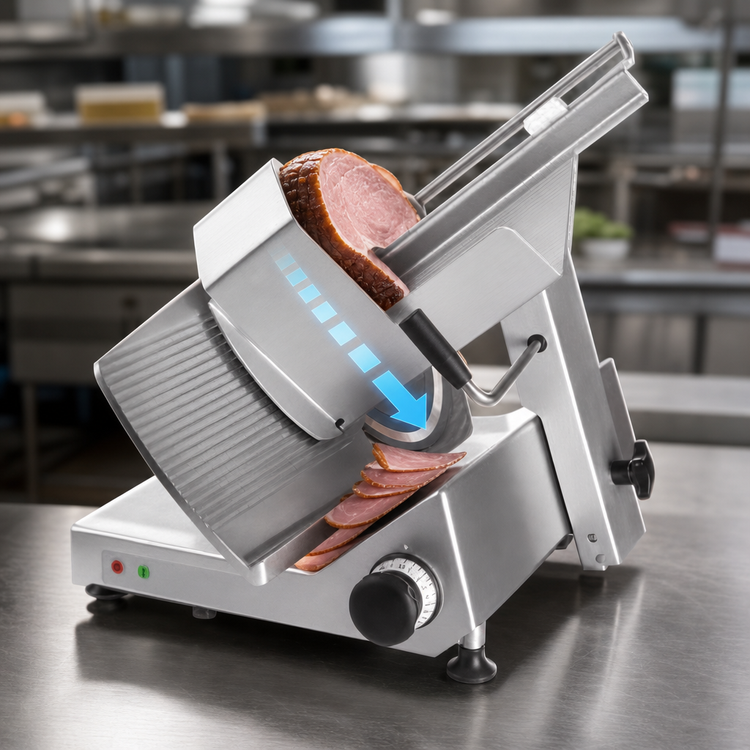 Product image #4 for Bizerba GSP H VALUE-GVRB Manual 13-Inch Gravity Feed Restaurant Slicer with Grooved Vacuum Release Blade