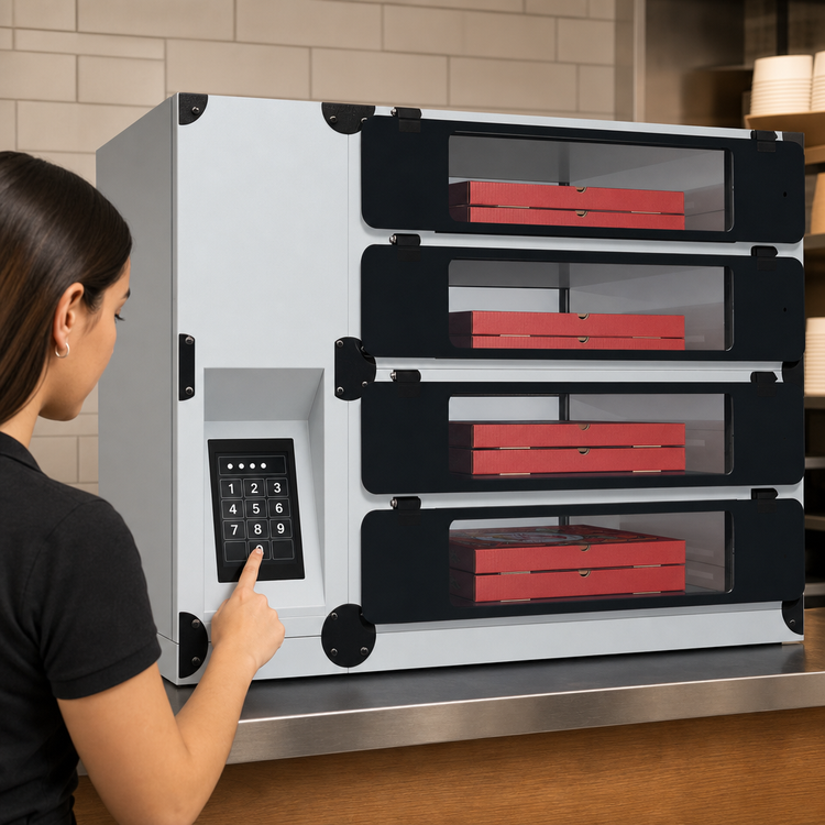 Product image #4 for Hatco Flav-R 2-Go Countertop Pizza Locker System, 8 Lockers, 120V