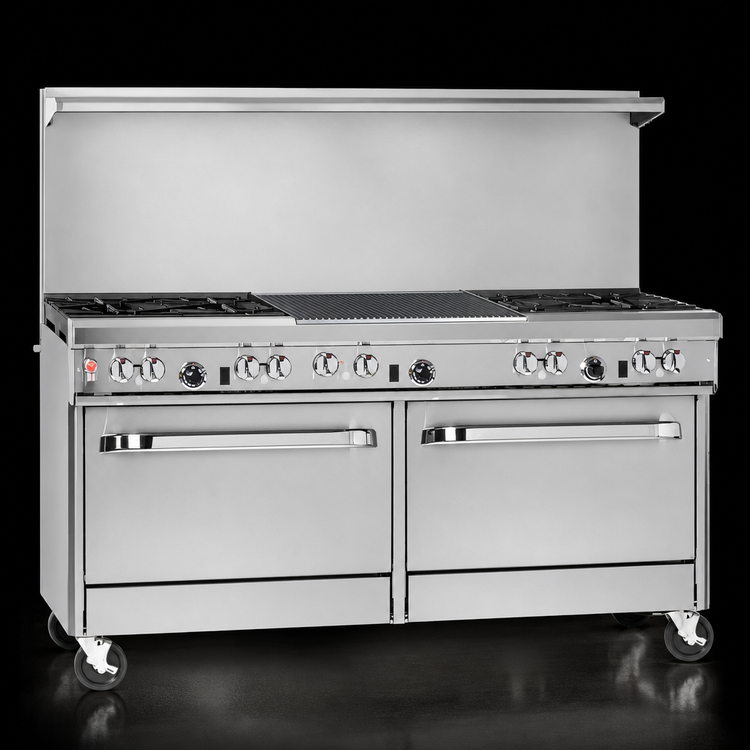 Product image #4 for Southbend Ultimate 60-Inch Gas Restaurant Range with 4 Open Burners, 36-Inch Charbroiler, and 2 Cabinet Bases