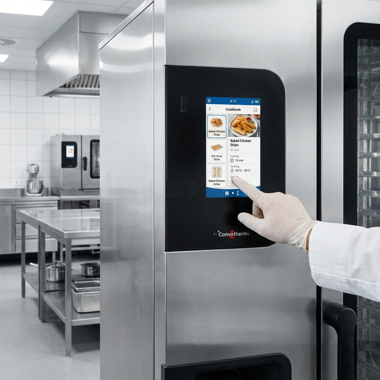 Product image #3 for Convotherm K12 C4 ET 20.20ES-N DD Electric Boilerless Roll-in Full-Size Combi Oven/Steamer School Package