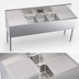 Thumbnail image #4 for Krowne Royal Series Three-Compartment Underbar Sink Unit with Dual Integral Drainboards and Swing-Spout Faucet, 72-Inch