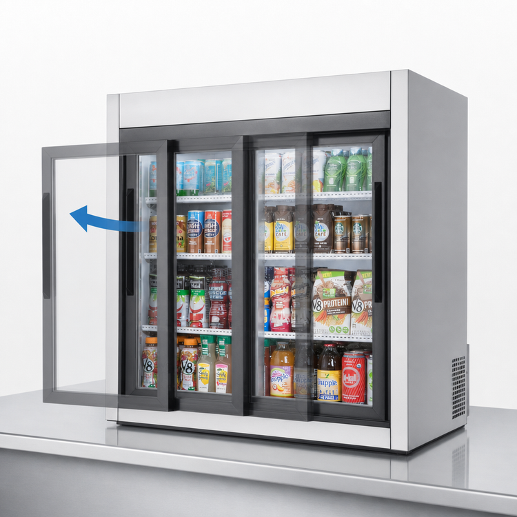 Product image #4 for True 36-Inch Countertop Refrigerated Merchandiser with 2 Low-E Sliding Glass Doors and 3 Shelves