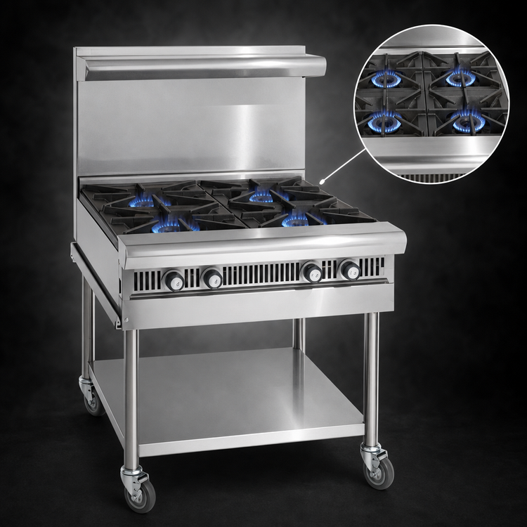 Product image #4 for Imperial Spec Series Heavy Duty 24-Inch Modular Gas Add-A-Unit Range with 4 Open Burners