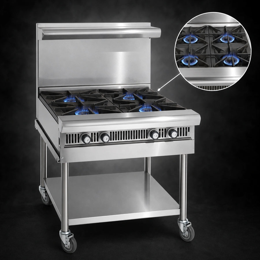 Four Open Burners