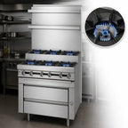 Thumbnail image #4 for Jade Range (Middleby) Titan JMRHE-4-4 48-Inch Modular Heavy-Duty Natural Gas Range, 4 Open Burners, 4 Step-Up Open Burners, Stainless Steel