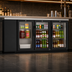 Thumbnail image #5 for Koolmore 72.8-Inch Three-Section Back Bar Refrigerator with 3 Glass Swing Doors, 18.3 Cu. Ft., Black Finish