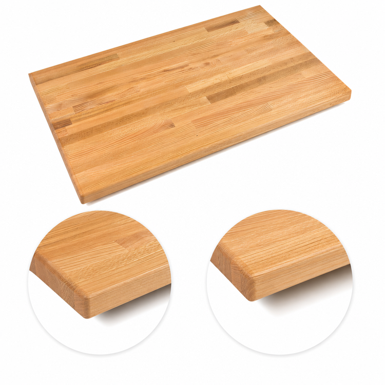 Product image #4 for John Boos Appalachian Blended Edge Grain Red Oak Kitchen Countertop, 12 x 25 x 1-1/2 Inches, Varnique Finish