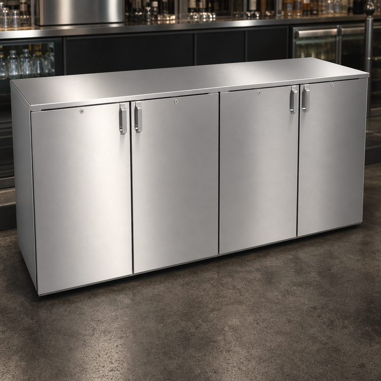 Product image #4 for Glastender C1RB80 Four-Section 80" Undercounter Bar Refrigerator with Remote Refrigeration