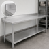 Thumbnail image #4 for Eagle Budget Series 108-Inch x 30-Inch 430 Stainless Steel Work Table with Rear Upturn and Adjustable Undershelf