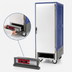 Thumbnail image #4 for Metro C5 3 Series Mobile Full Height Heated Holding and Proofing Cabinet with Fixed Wire Slides, Blue Insulation Armour