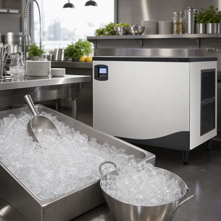 Product image #4 for Maxx Ice 30-Inch Modular Air-Cooled Full Dice Cube Ice Maker, 521 lb/Day, Self-Contained