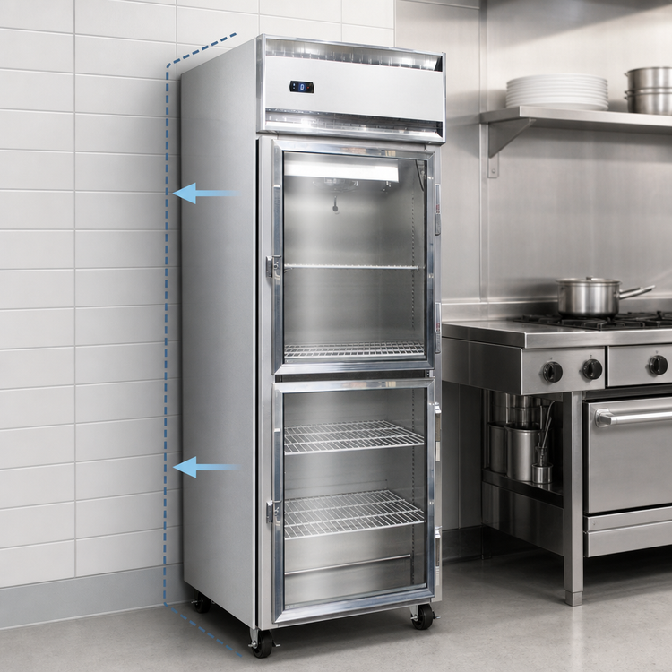 Product image #4 for Continental Refrigerator 1FESNSAGDHD One-Section Extra-Wide Reach-In Freezer with Half-Height Glass Doors