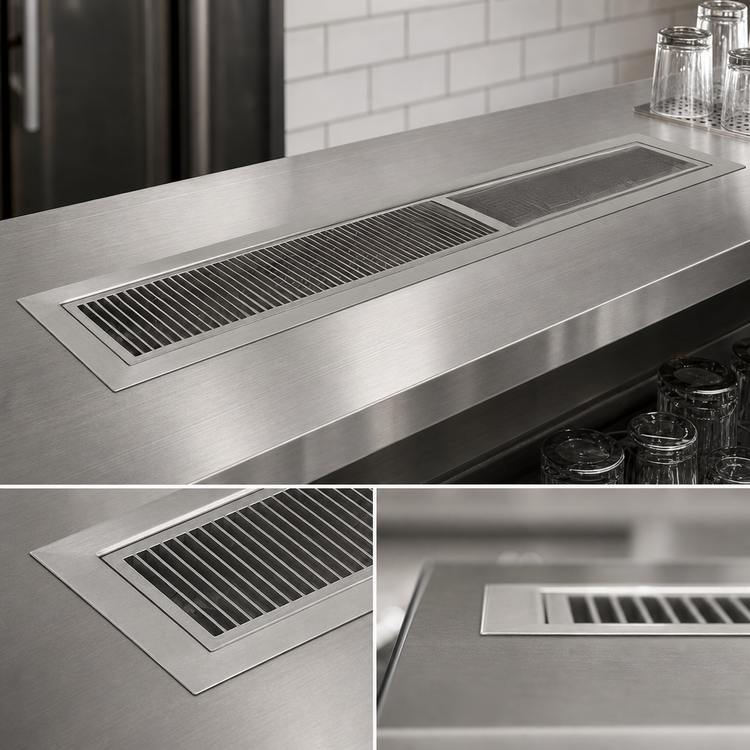 Product image #4 for BK Resources 18-Inch Flush Mount Urn Trough with Removable Drip Plate