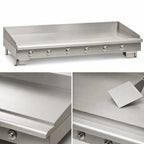 Thumbnail image #4 for Imperial (Middleby) ITG-72-E 72-Inch Electric Countertop Griddle, Thermostatic, 24-Inch Deep Polished Steel Plate