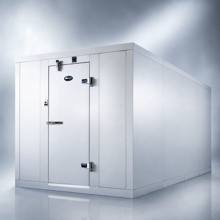 Product image #4 for AmeriKooler Indoor Quick Ship Walk-In Freezer, 6' x 12' x 7'-7", Aluminum Floor, Remote R-448A Refrigeration
