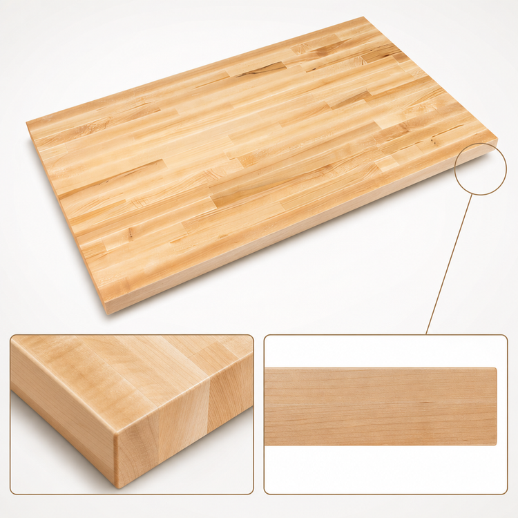 Product image #4 for Boos Block 108 Inch x 25 Inch Blended Edge Grain Maple Kitchen Countertop, 1-1/2 Inch Thick, Penetrating Oil Finish