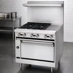 Thumbnail image #4 for Jade Range (Middleby) Bistro JBR-2-24G 36-Inch Gas Range, 2 Open Burners, 24-Inch Griddle, Cabinet Base