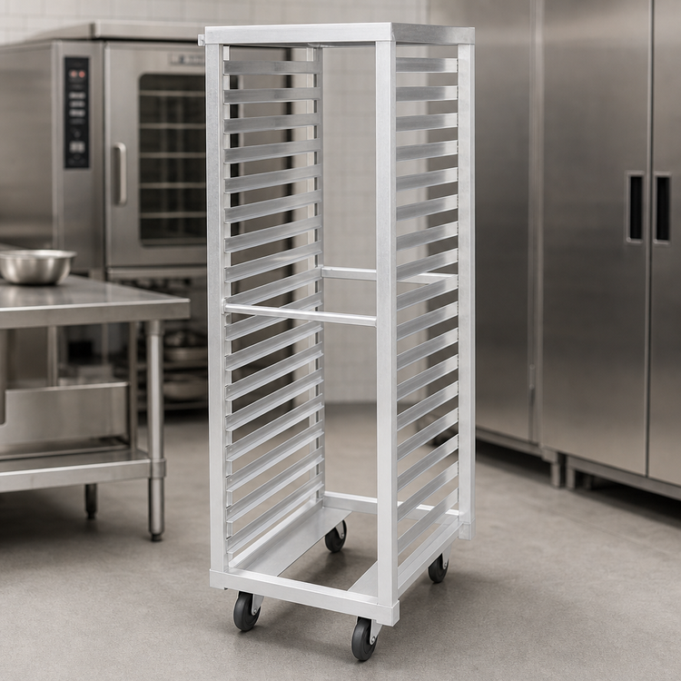 Product image #4 for Metro Pass-Thru Roll-In Aluminum Refrigerator Rack for 36 18 x 26 Sheet Pans