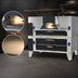 Thumbnail image #4 for Bakers Pride IL Forno Classico FC-816/Y-800BL Double-Stack Gas Pizza Deck Oven with Brick-Lined Upper Oven and Ceramic Decks