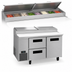 Thumbnail image #4 for Hoshizaki Steelheart 60-Inch Two-Section Refrigerated Pizza Prep Table with Door and Drawers