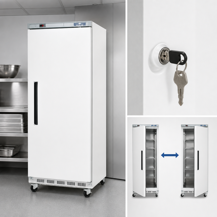 Product image #4 for Arctic Air Single-Section Reach-In Freezer, 25 Cu. Ft., Solid Hinged Door, Bottom-Mounted, White