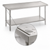 Thumbnail image #4 for Advance Tabco 144-Inch x 24-Inch 14-Gauge 304 Stainless Steel Work Table with Adjustable Undershelf