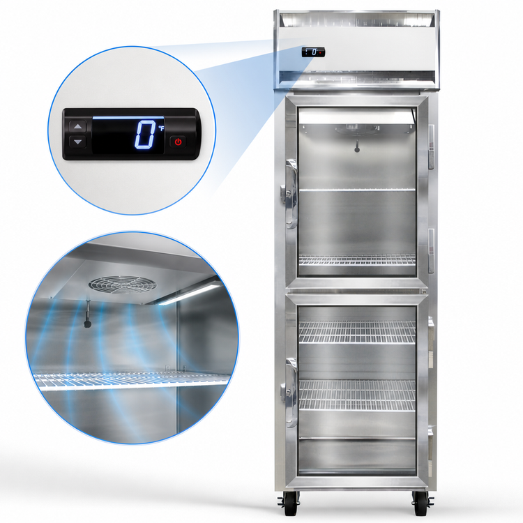 Product image #4 for Continental Refrigerator 1FNGDHD One-Section Display Freezer with Half-Height Glass Doors