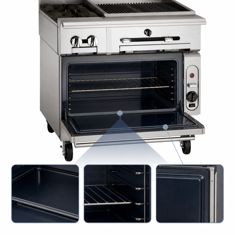 Product image #4 for Vulcan 36-Inch Heavy Duty Gas Range with Infrared Charbroiler and Standard Oven