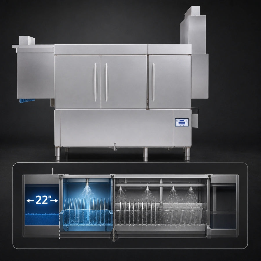 Single Tank Design with 22-Inch Pre-Wash