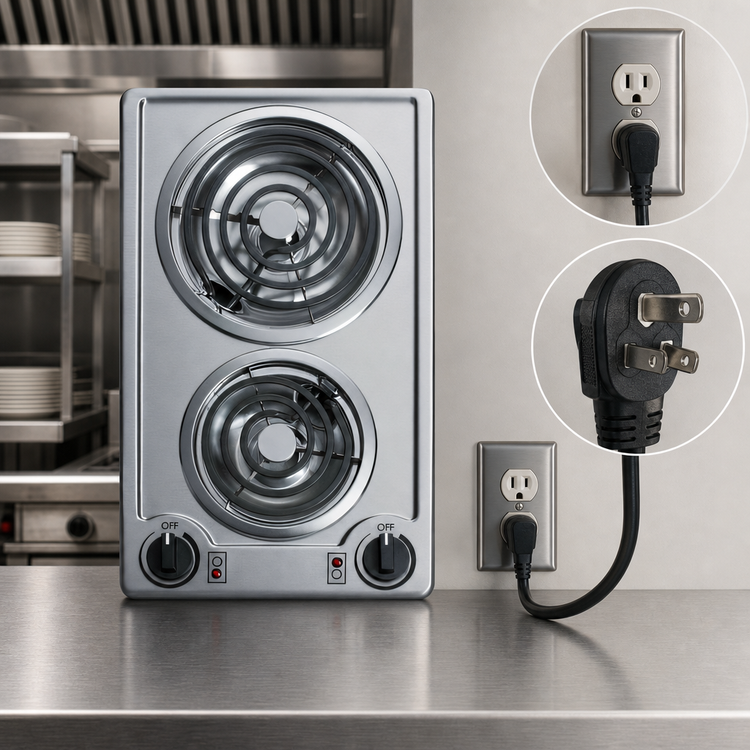 Product image #5 for Summit 12-Inch Built-In Stainless Steel 2-Burner Electric Coil Cooktop