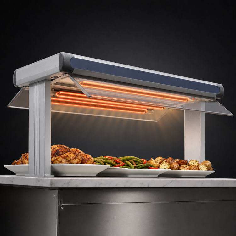 Product image #4 for Hatco Glo-Ray Designer Dual Infrared Strip Heater, 57-1/2 Inch Wide, 3-Inch Spacing, 1.85 kW