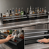 Thumbnail image #4 for Glastender 73-Inch Double Stainless Steel Underbar Speed Rail with Open Step-and-Rail Design
