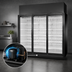Thumbnail image #4 for True TRM3L-NN Three-Section Low-Temp Glass Door Freezer Merchandiser, Self-Contained, Black Exterior/White Interior