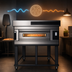 Thumbnail image #4 for Moretti Forni S120E SerieS Single-Deck Electric Pizza Deck Oven with Refractory Stone Deck and Stand