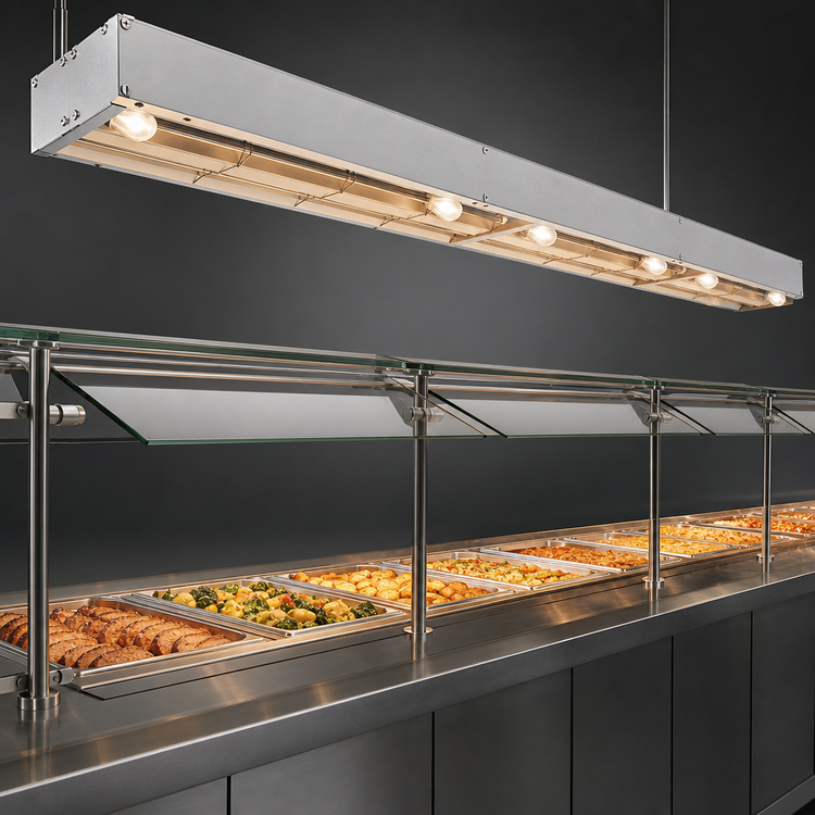 Product image #4 for Hatco Glo-Ray® 132-Inch Unlighted Infrared Strip Heater, Aluminum, 3.75 kW