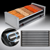 Thumbnail image #4 for Nemco Roll-A-Grill 27-Hot-Dog Slanted Countertop Roller Grill with 10 Chrome Rollers, 120V