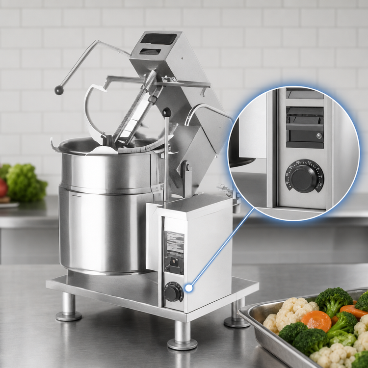 Product image #4 for 20-Gallon Electric Countertop Tilting Steam Kettle Mixer