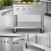 Thumbnail image #4 for KoolMore 36-Inch Mobile Outdoor Propane Charbroiler Grill with 5 Burners