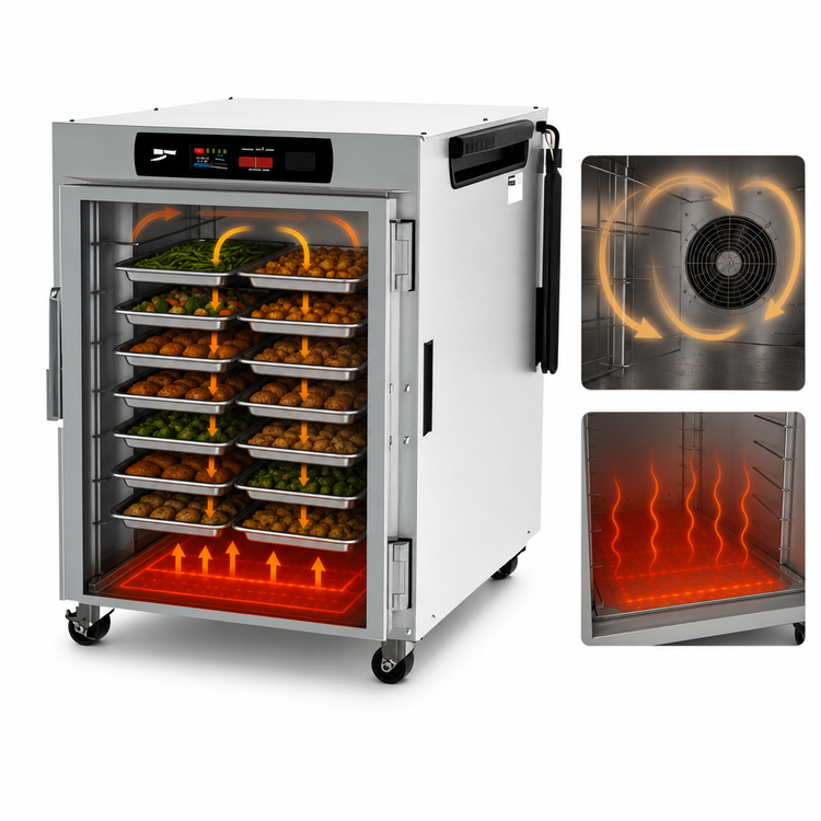 Product image #5 for Metro HotBlox™ Wide 8-Pan Pass-Thru Undercounter Insulated Holding Cabinet, Digital Touchscreen, Clear Front / Solid Rear, 120V