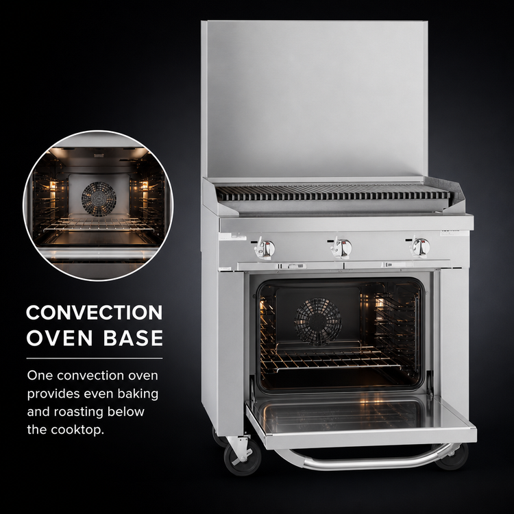 Product image #4 for Southbend Platinum 48-Inch Heavy Duty Gas Range with Charbroiler, Convection Oven, and Right Cabinet