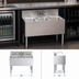 Thumbnail image #4 for Krowne Royal Series 36-Inch Three-Compartment Underbar Sink Unit with Swing Spout Faucet
