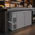 Thumbnail image #4 for Glastender Shallow Depth Front-Serviced One-Zone Bar Profile Back Bar Cooler, 60-Inch, Two-Section, Solid Swing Doors, Stainless Steel Top