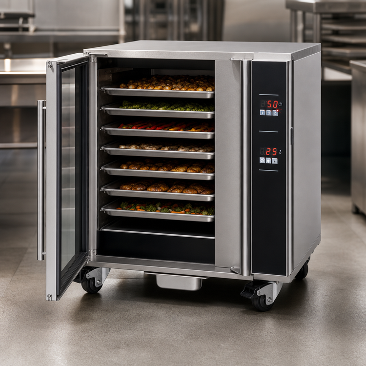 Product image #4 for Turbofan H8D-FS-UC Undercounter Electric Holding Cabinet, 8 Full-Size Pan Capacity, Digital Controls, Glass Door
