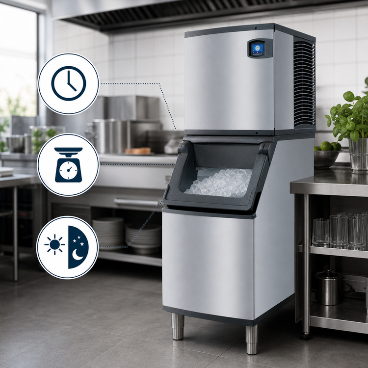 Product image #4 for Manitowoc Indigo NXT Series Full-Size Dice Cube Ice Maker, Air-Cooled Self-Contained, 305 lb/Day, 22 Inch Wide