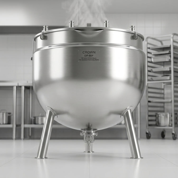 Product image #3 for Crown DP-80F 80 Gallon Direct Steam Full Jacketed Stationary Kettle