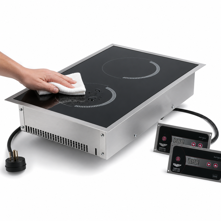 Product image #4 for Vollrath Professional Series Drop-In Front-to-Back 2-Burner Dual Hob Induction Range