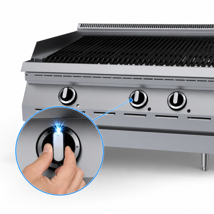 Product image #4 for Garland Designer Series 30-Inch Countertop Gas Charbroiler with Cast Iron Radiants, 75,000 BTU