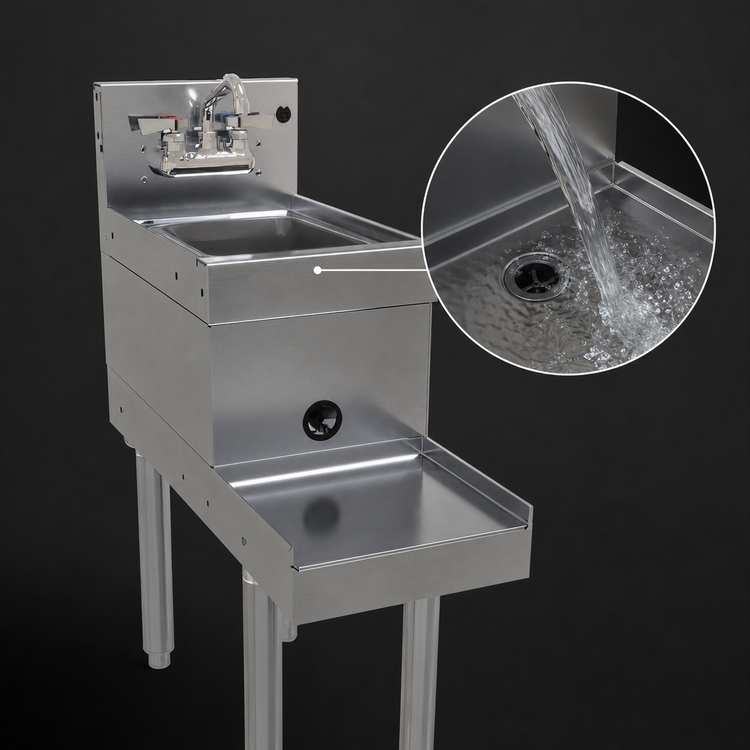 Product image #4 for Glastender BSB-12 Freestanding Stainless Steel Underbar Blender Station with Dump Sink
